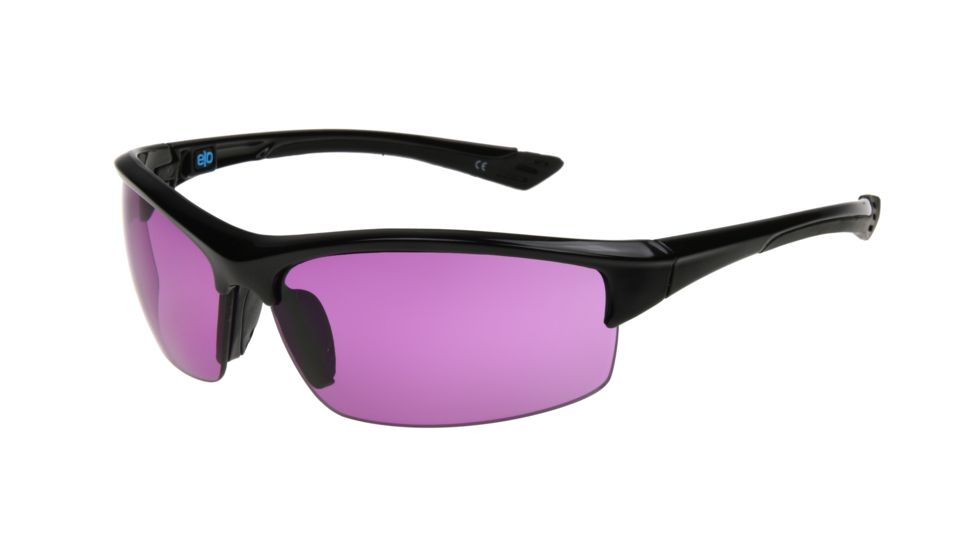 Extreme Optiks EOG 5 Sunglasses, Shiny Black Frame, Violet lense Lens, 10237309.QTS