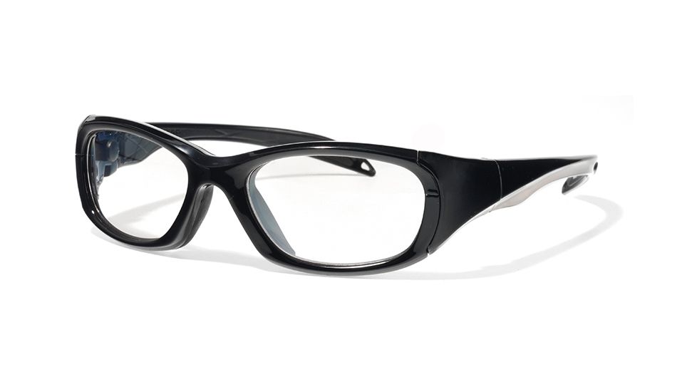 F8 MORPHEUS 2 Protective Eyewear Shiny Black Frame,Clear Silver Flash Lens, Unisex MORPH2SHBK5317130CSF