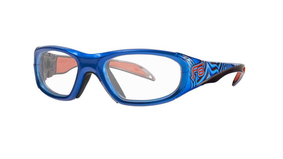 F8 MORPHEUS STREET Protective Eyewear Blue Frame,Clear Silver Flash Lens, Boys MORPHSELEC4817125CSF