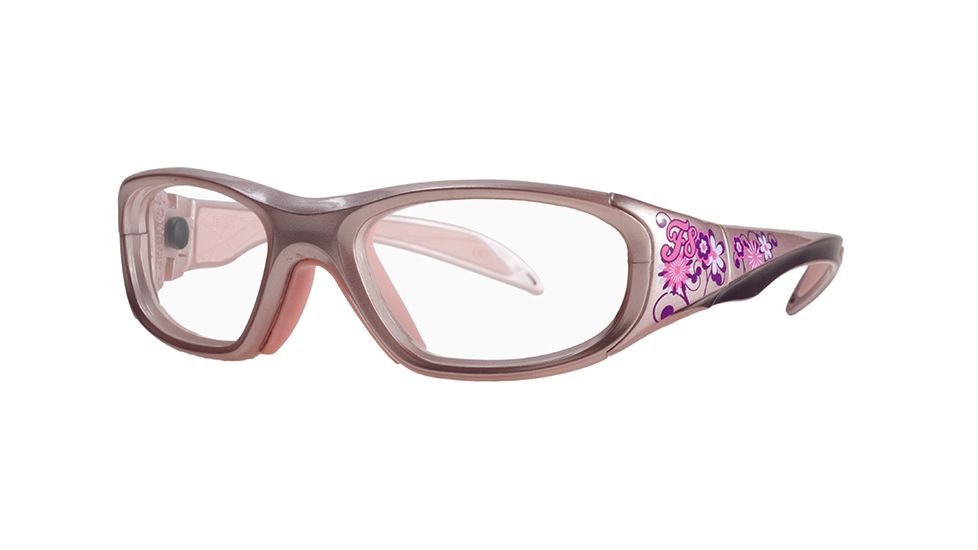 F8 MORPHEUS STREET Protective Eyewear Pink Frame,Clear Silver Flash Lens, Girls MORPHSFLWR4817125CSF