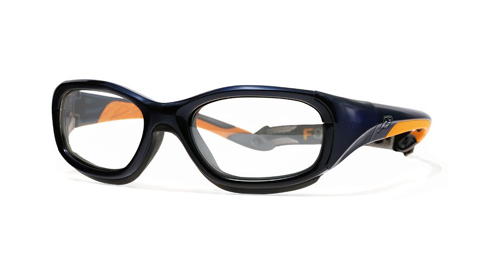 F8 SLAM Protective Eyewear Navy Blue Frame,Clear Silver Flash Lens, Unisex SLAMNVBO4917135CSF
