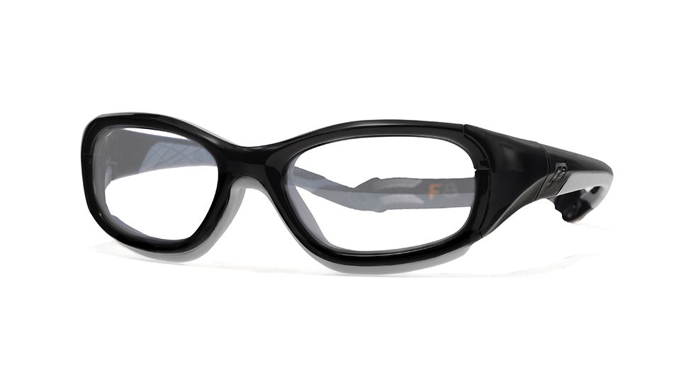 F8 SLAMProtective Eyewear Shiny Black Frame,Clear Silver Flash Lens, Unisex SLAMSHBG4917135CSF