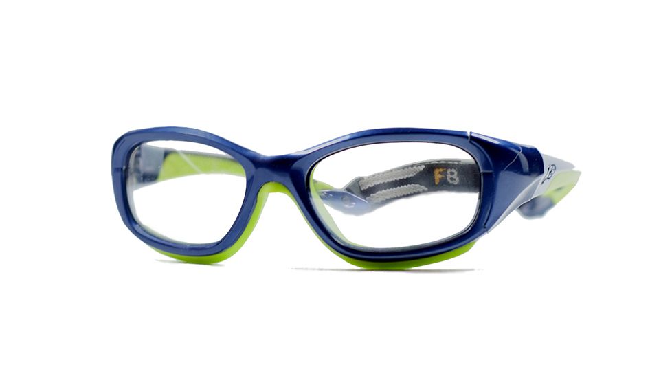 F8 SLAM Protective Eyewear Shiny Navy Blue Frame,Clear Silver Flash Lens, Unisex SLAMNVGR4917135CSF