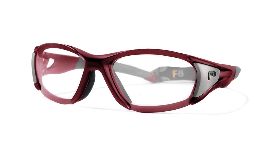 F8 VELOCITYProtective Eyewear Satin RedFrame,Clear Silver Flash Lens, Unisex VELOCISRED6010140CSF