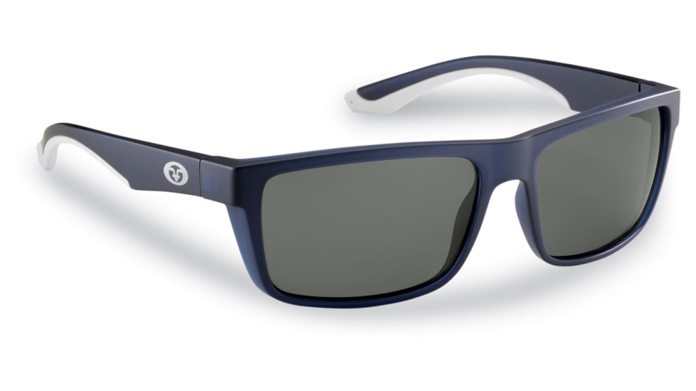 Flying Fisherman 7879NS Streamer Polarized Sunglasses, Crystal Navy Frame, Smoke Lens, 7879NS