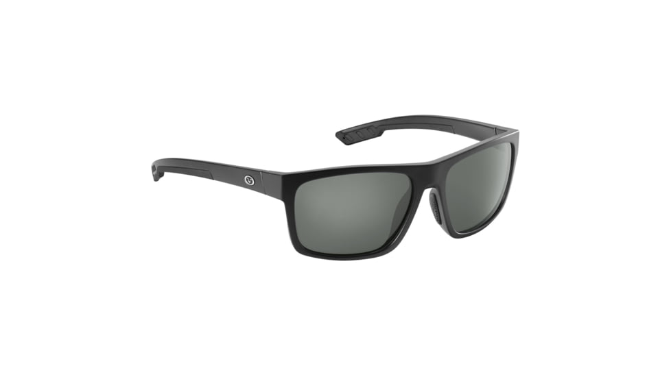 Flying Fisherman 7884BS Offline Sunglasses, Matte Black Frame Smoke Polarized Lens, Medium Fit, 7884BS