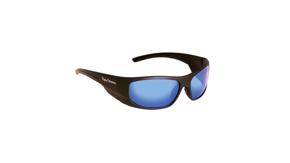 Flying Fisherman Cape Horn Sunglasses, Matte Black/Smoke Blue Mirror 103868
