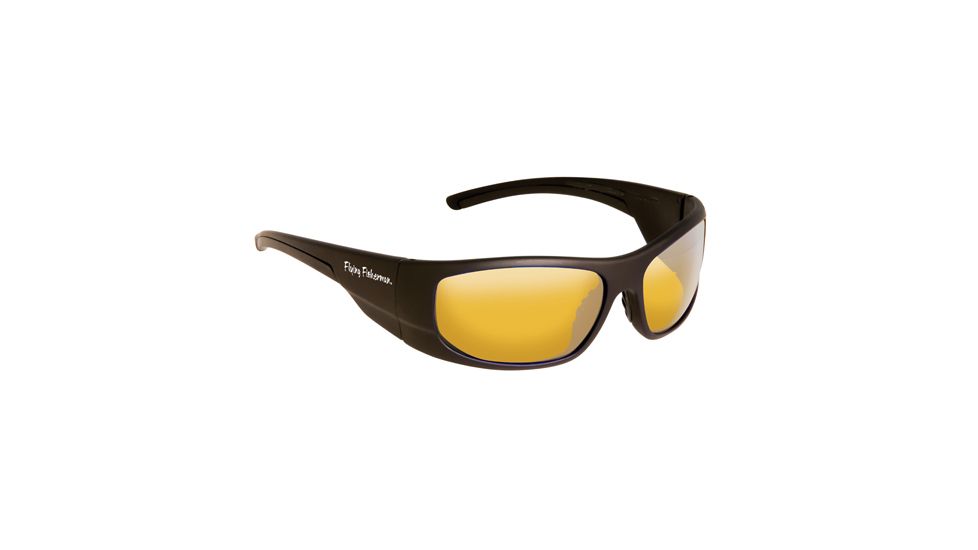 Flying Fisherman Cape Horn Sunglasses, Matte Black/Yellow Amber 103905