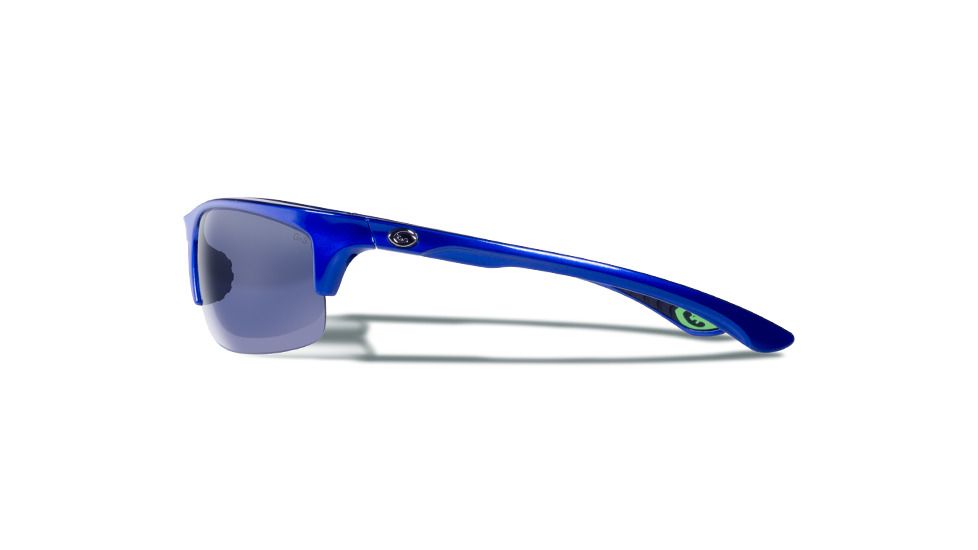 Gargoyles FLUX Sunglasses, Blue Frame, Smoke Polarized with Silver Mirror Lens, Polarized, 10700189.QTM