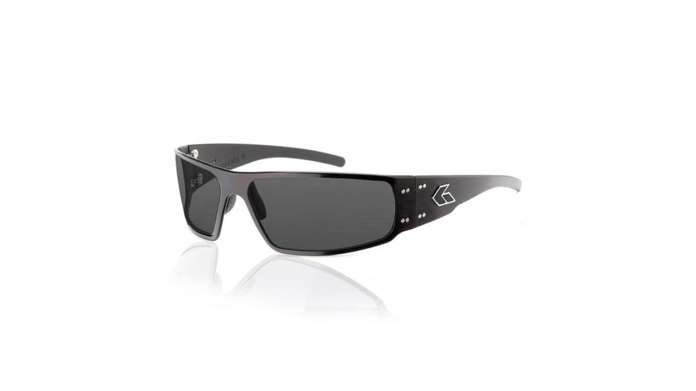 Gatorz Magnum 2.0 Asian Fit Sunglasses,Black Frame,Polarized Smoked Lens, MAG2BLK01P