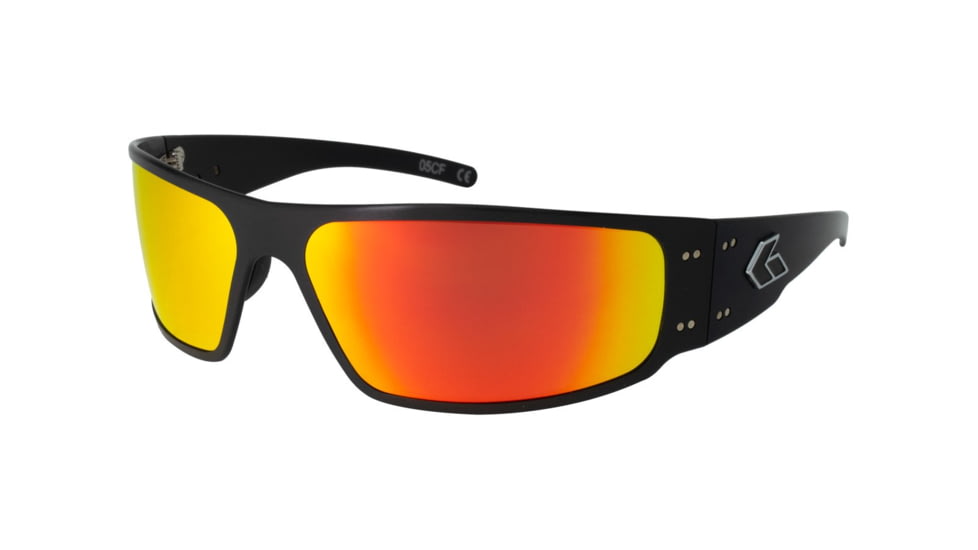Gatorz Magnum 2.0 Sunglasses Black Frame, Sunburst Polarized Lens, MAG2BLK13P