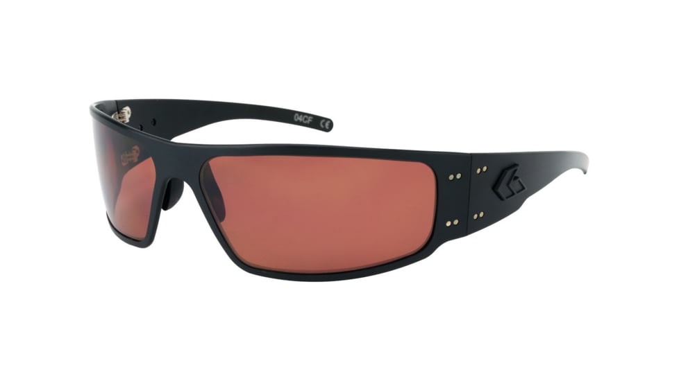 Gatorz Magnum 2.0 Sunglasses, Blackout Frame, Rose Polarized Lens, MAG2BLK09PMBP