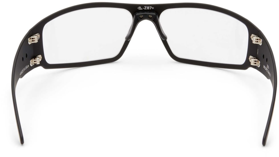 Gatorz Magnum Sunglasses, Milspec Ballistic, Asian Fit, Z87.1, Black Frame, Clear w/ Anti-Fog Lens, AF-MAGZBLK06AMIL