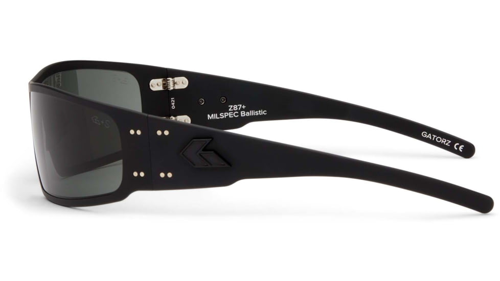 Gatorz Magnum Sunglasses, Milspec Ballistic, Asian Fit, Z87.1, Black Frame, Smoked w/ Anti-Fog Lens, AF-MAGZBLK01AMIL