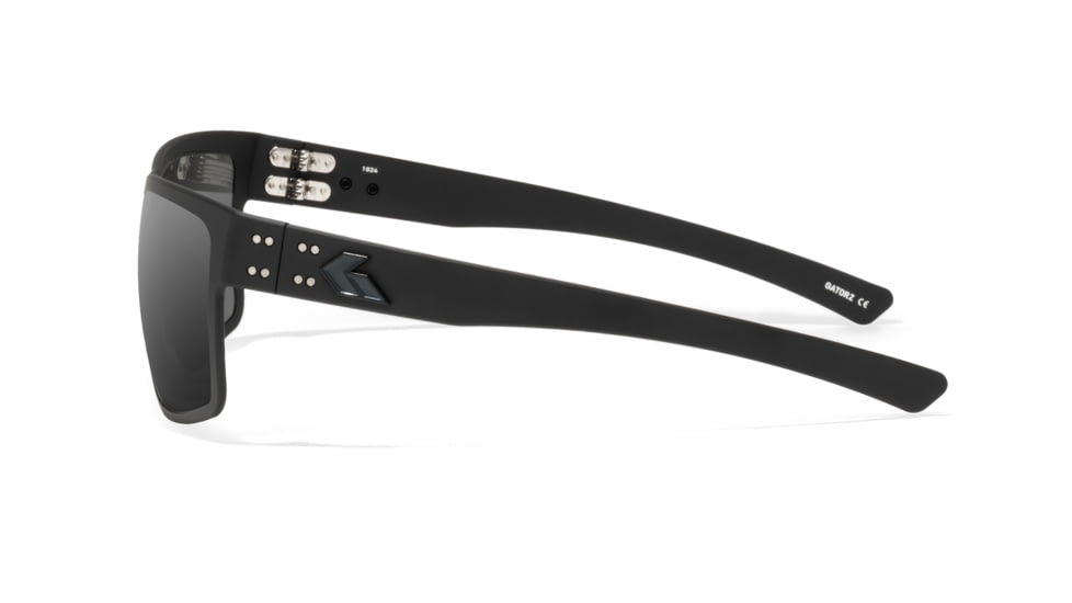 Gatorz Rig Sunglasses, Black Frame with Black Logo, Smoke Lenses, GZ-14-001