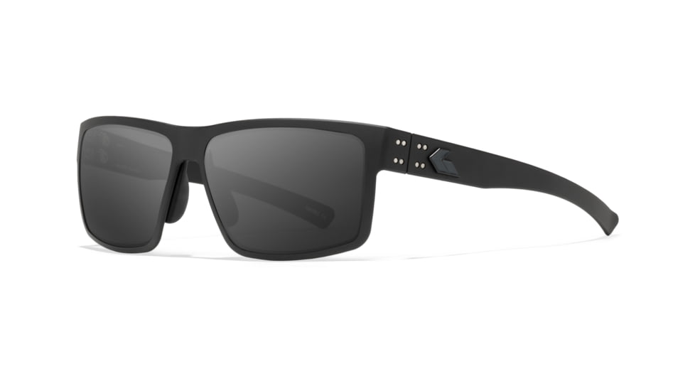 Gatorz Rig Sunglasses, Black Frame with Black Logo, Smoke Lenses, GZ-14-001