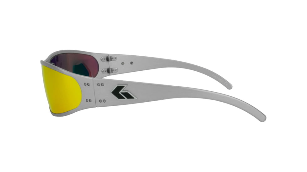 Gatorz Wraptor Sunglasses, Brushed Frame, Sunburst Polarized Lens, WRABRU13P