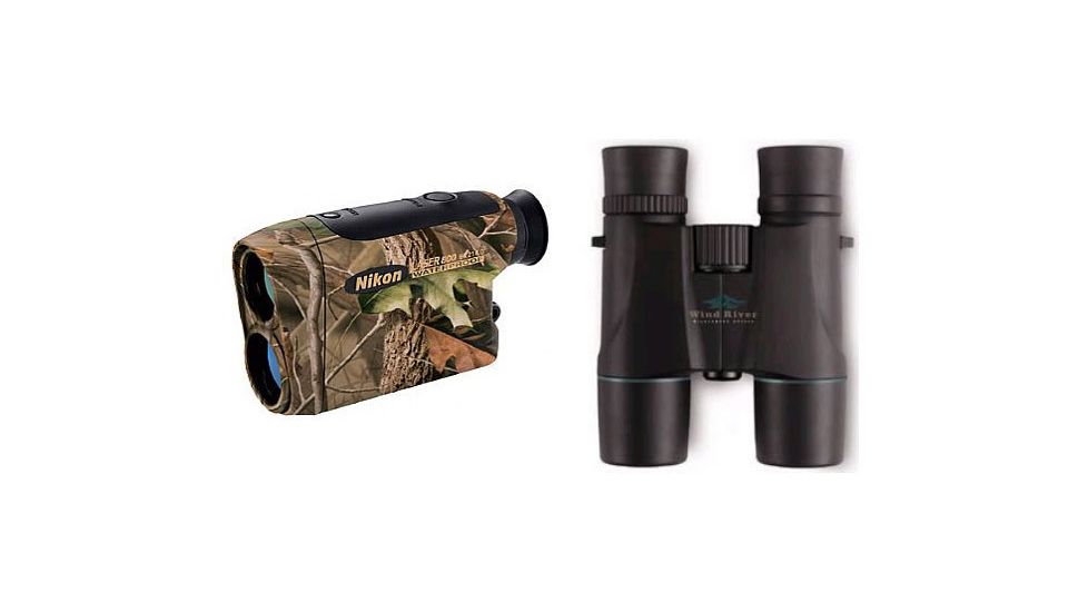 2-PC Perfect Target Hunting Gift Package - Leupold 8x42mm Binoculars 53530, Nikon Laser800 Rangefinder 7433
