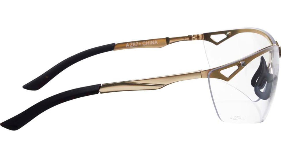 Girls With Guns Afire Protective Shooting Safety Glasses, Gold Frame, Clear Lenses, One Size, 2370
