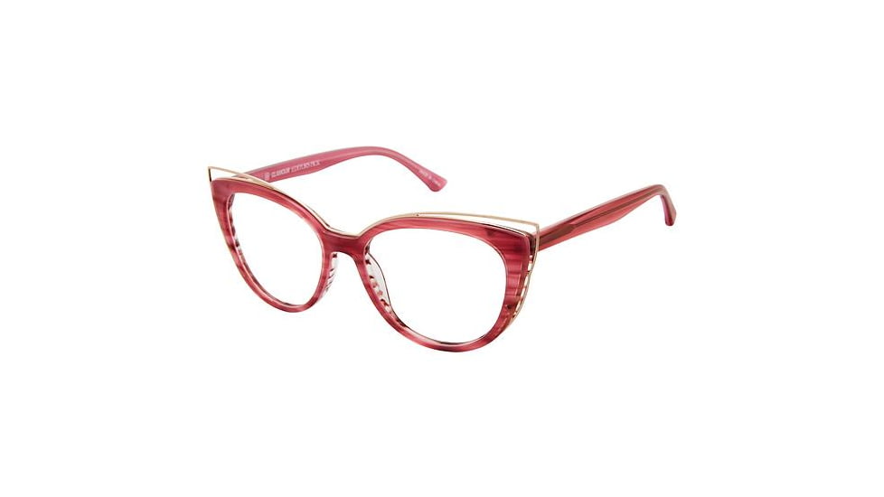 Glamour Editor's Pick GL1020 Bifocal Prescription Eyeglasses - Frame Dark. Rose Horn, Size 53/16mm GL102002