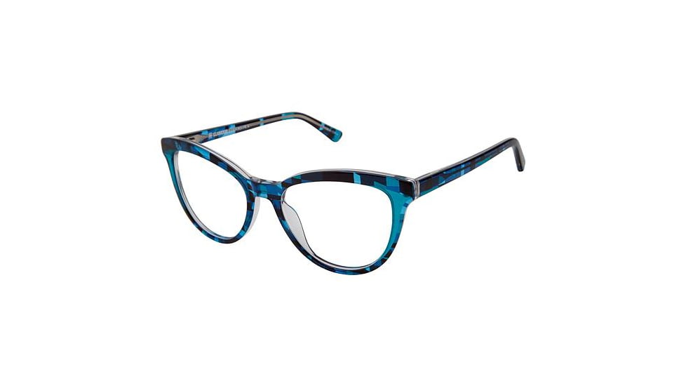 Glamour Editor's Pick GL1023 Prescription Eyeglasses - Frame TEAL PATTERN, Size 51/17mm GL102302
