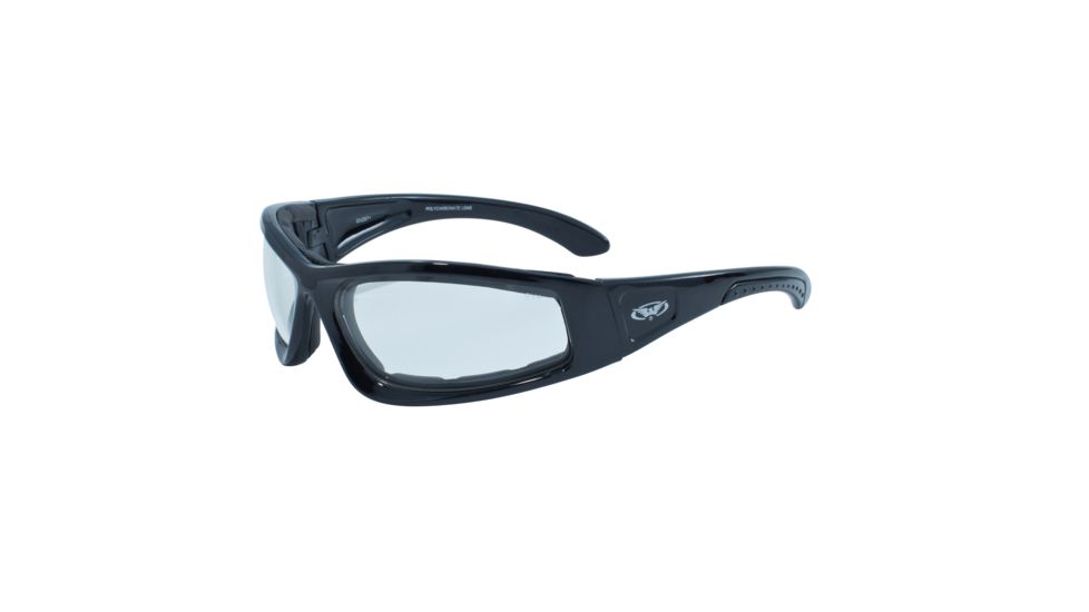 Global Vision Gloss Shooting Glasses, Black Frame with Foam Padding, Clear Lens 4002622