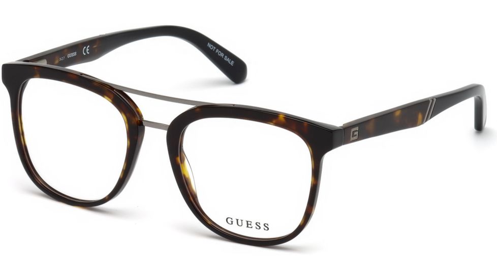 Guess GU1953 Eyeglass Frames - Dark Havana Frame Color