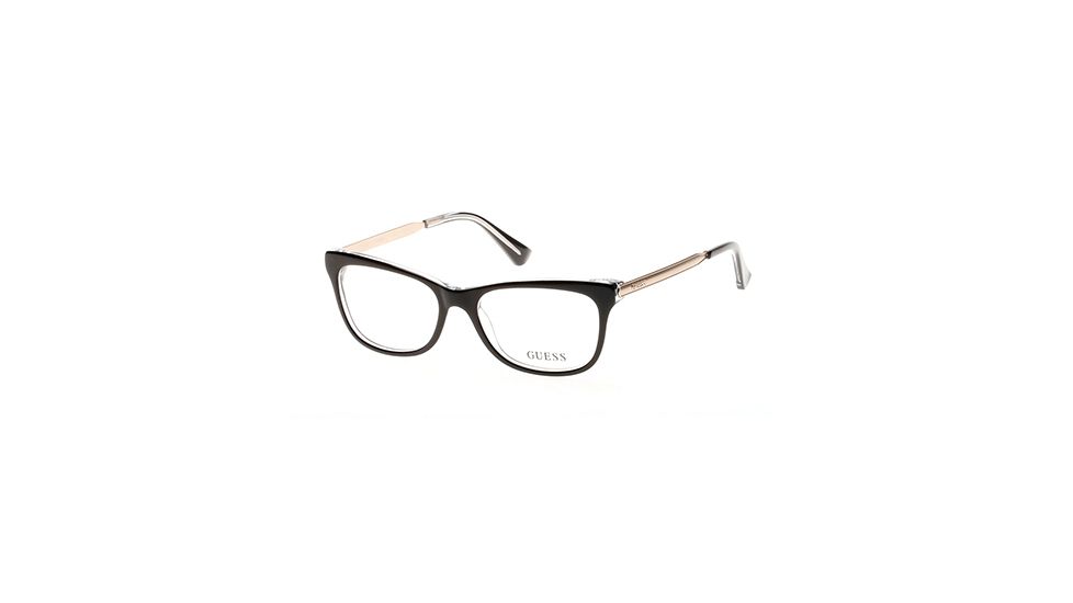 Guess GU2487 Eyeglass Frames - Black/Crystal Frame Color