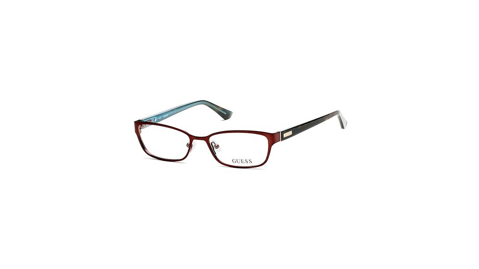 Guess GU2515 Eyeglass Frames - Matte Dark Brown Frame Color