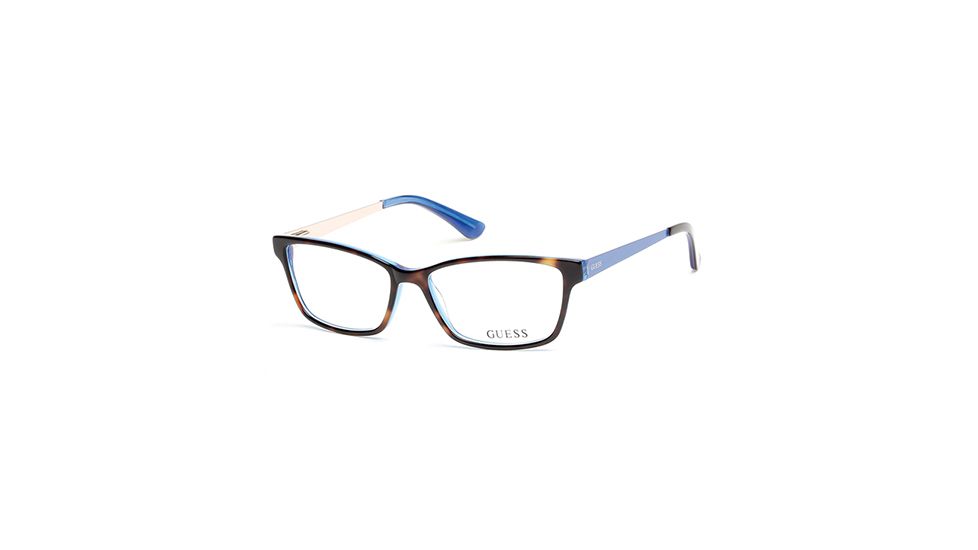 Guess GU2538 Eyeglass Frames - Dark Havana Frame Color