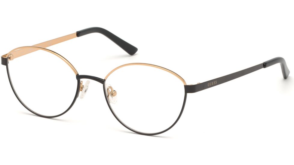 Guess GU3043 Eyeglass Frames - Shiny Rose Gold Frame Color, Shiny Rose Gold Lens Color