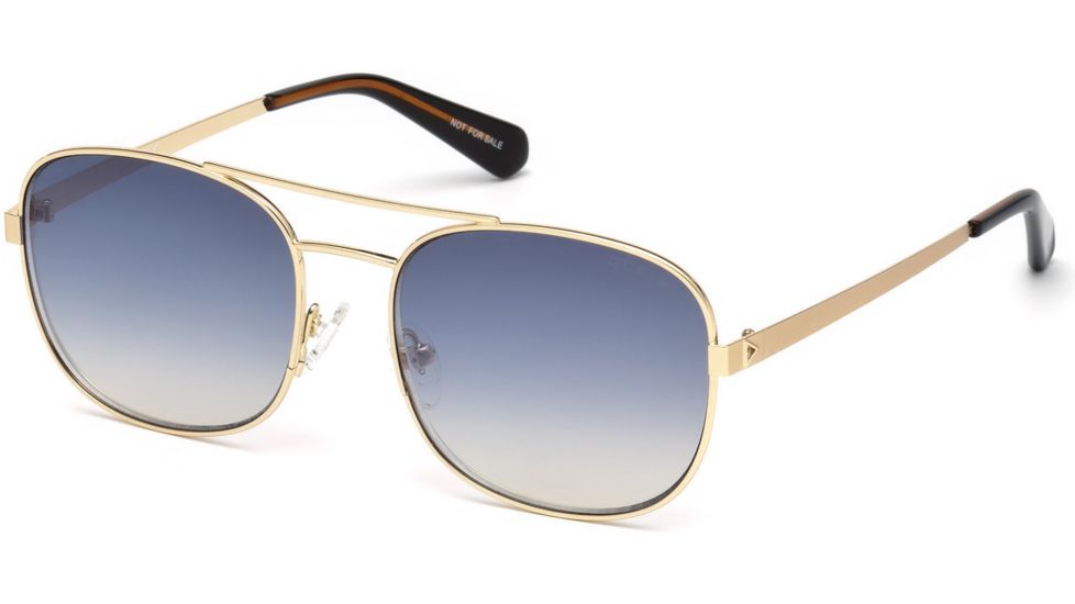 Guess GU5201 Sunglasses - Gold Frame Color, Blu Mirror Lens Color