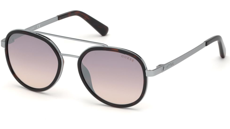 Guess GU6949 Sunglasses - Dark Havana Frame, Brown Mirror Lenses, 54 mm Lens Diameter GU69495452G