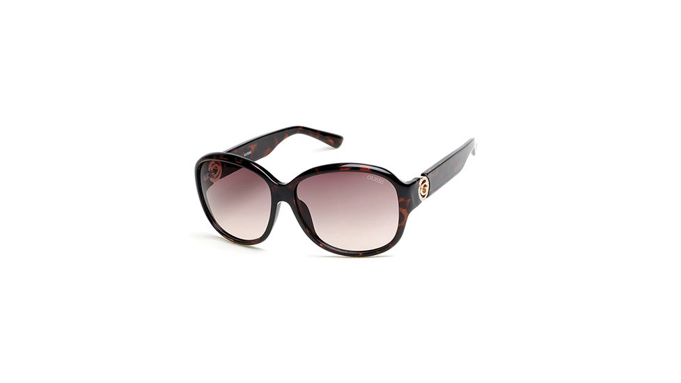 Guess GU7406 Sunglasses - Dark Havana Frame Color, Gradient Brown Lens Color