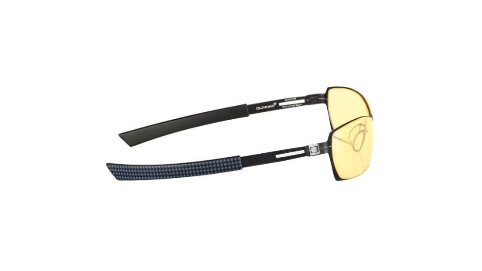 Gunnar Optiks Gaming Scope Sunglasses, Onyx w/ Carbon Frame, Amber Lens, SCP-04301