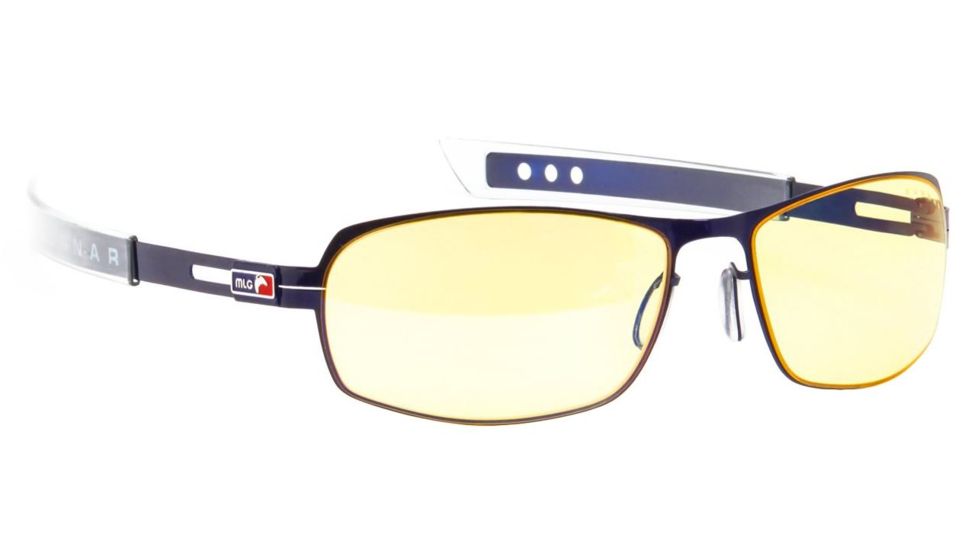 Gunnar Optiks MLG Phantom Stainless Steel Sunglasses, Freeze Frame/Amber Lens PHA-06901