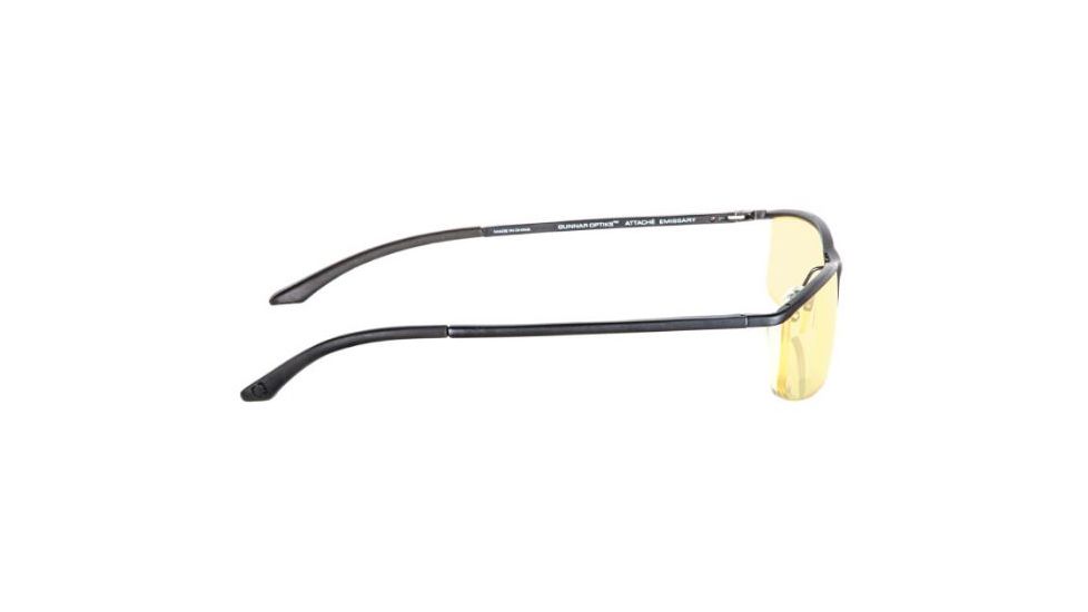 Gunnar Optiks Office Emissary Sunglasses, Onyx Frame, Amber Lens, ST003-C001