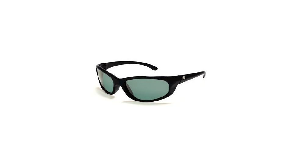 H2Optix Thunderbolt  Sunglasses, Shiny Black Frame, Gray Lens