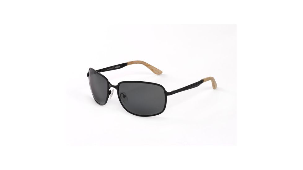 Hang Ten Gold Airstreamer Sunglasses, Matte Black/Green Lens 4002416