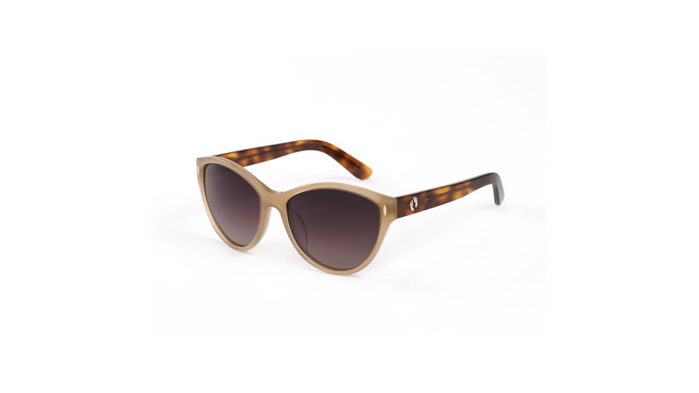 Hang Ten Gold Carcharodon Sunglasses, Cream Demi/Gradient Brown Lens 4002431