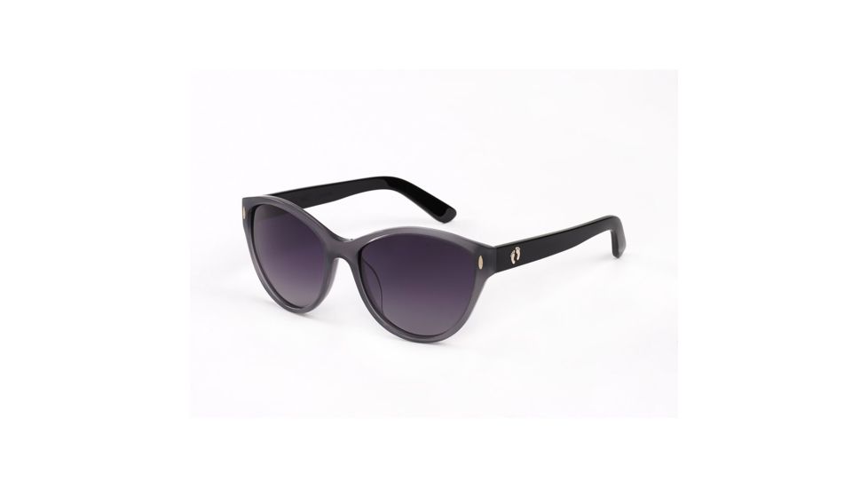 Hang Ten Gold Carcharodon Sunglasses, Grey Shiny Black/Smoke Lens 4002430