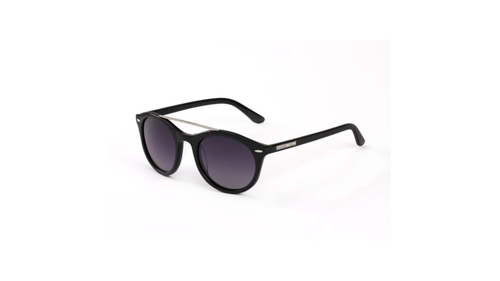 Hang Ten Gold GoldSchool Sunglasses, Shiny Black/Gradient Smoke Lens 4002406