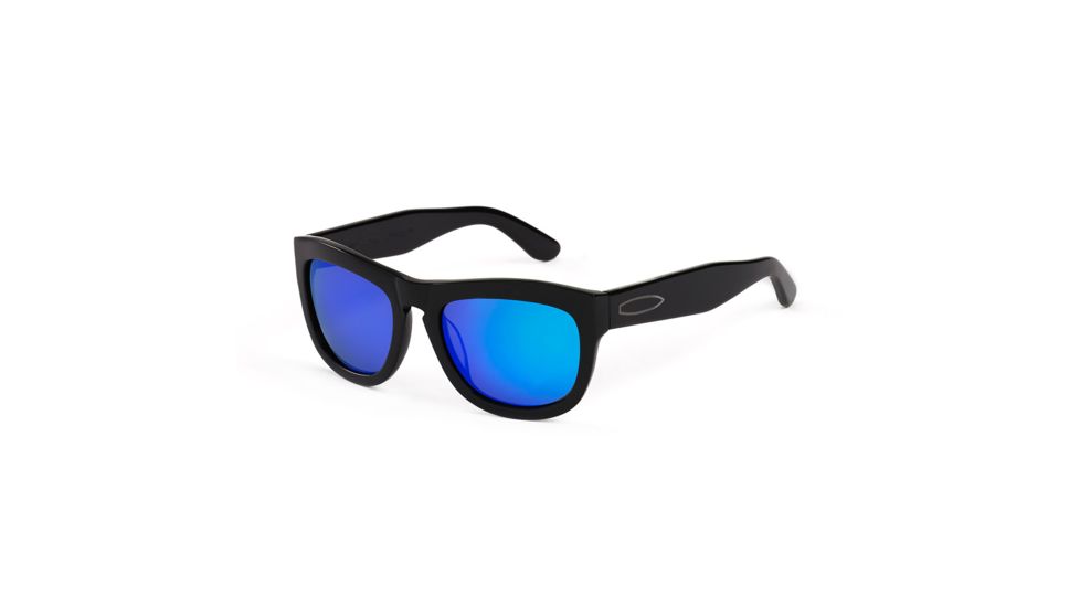 Hang Ten Gold Papa He e Nalu Sunglasses, Shiny Black/Blue Mirror 4002433