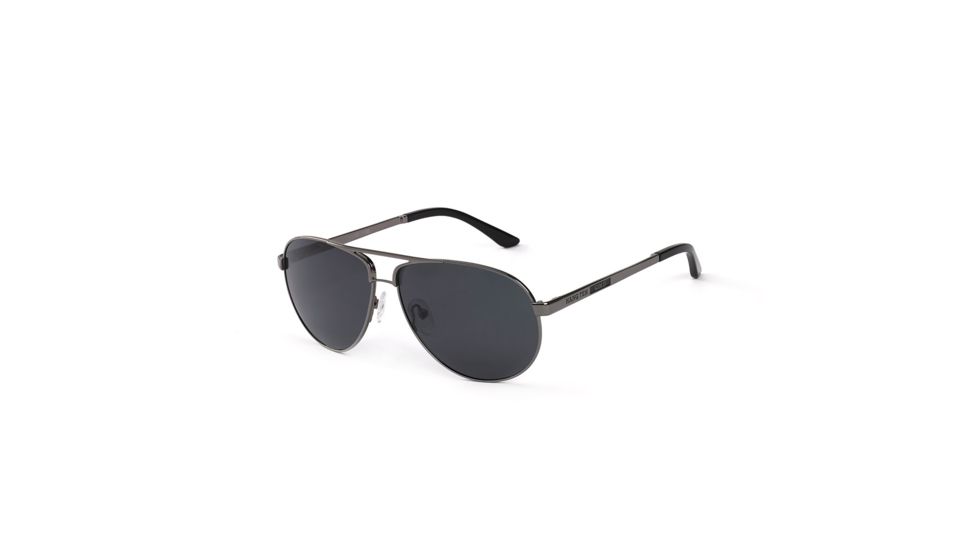 Hang Ten Gold The Betamax Sunglasses, Shiny Gun/Smoke Lens 4002408