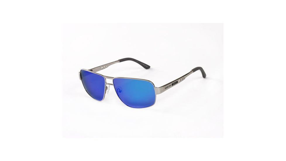 Hang Ten Gold The Hamilton Sunglasses, Shiny Silver/Blue Mirror 4002436