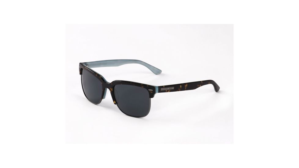 Hang Ten Gold The LAX Sunglasses, Shiny Gun Demi Blue/Grey Lens 4002402