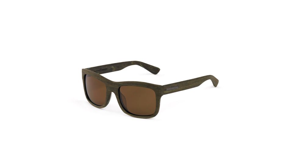 Hang Ten Gold The Shaka Sunglasses, Brown Turquois Wood/Brown Lens 4002421