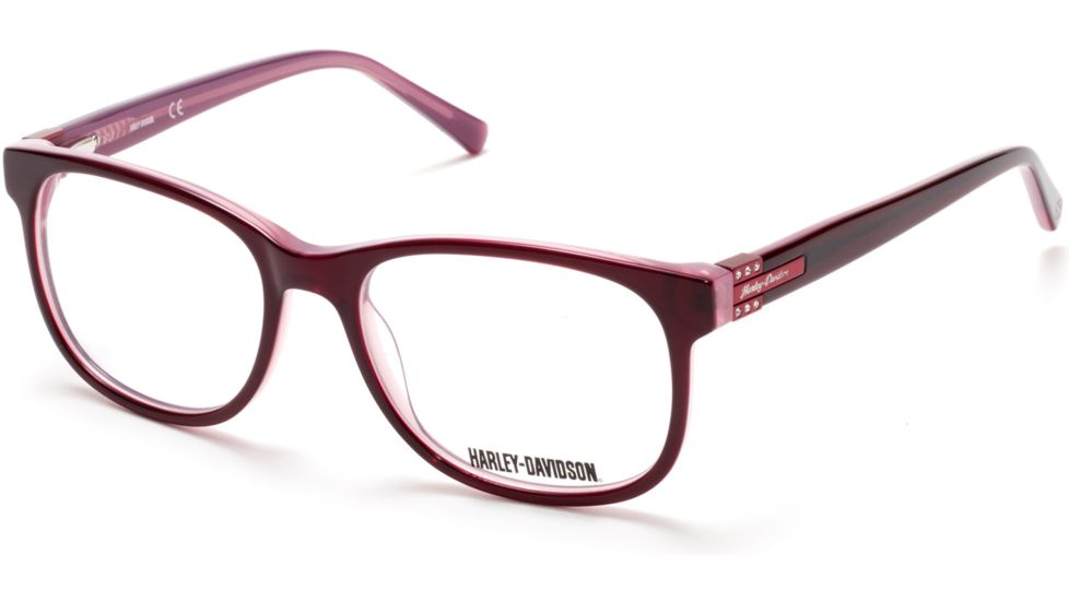 Harley Davidson Eyewear HD0546 Eyeglass Frames - Shiny Bordeaux Frame Color, Shiny Bordeaux Lens Color