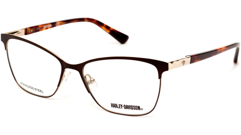 Harley Davidson Eyewear HD0547 Eyeglass Frames - Matte Dark Brown Frame Color
