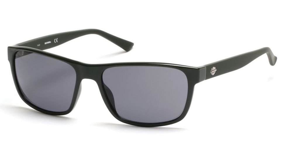 Harley Davidson Eyewear HD0915X Single Vision Prescription Sunglasses HD0915X6296A - Lens Diameter 62 mm, Frame Color Shiny Dark Green